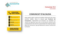 COMUNICAT D'ALCALDIA NUM. 2