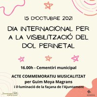 DIA INTERNACIONAL PER A LA VISIBILITZACIÓ DEL DOL PERINETAL, 15 d'Octubre.