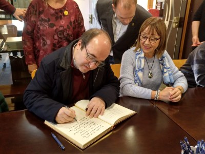 EL 1R SECRETARI DEL PSC, MIQUEL ICETA VISITA GUISSONA