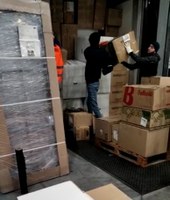 EL CAMIÓ AMB EL MATERIAL RECOLLIT A GUISSONA ARRIBA A LA FRONTERA UCRAÏNESA