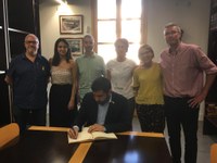 EL CONSELLER DE TREBALL, AFERS SOCIALS I FAMÍLIES, CHAKIR EL HOMRANI,  VISITA GUISSONA