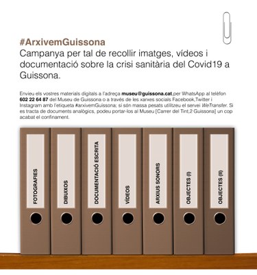 EL MUSEU DE GUISSONA S'ADHEREIX A LA CAMPANYA "ARXIVEM EL MOMENT, ARXIVEM GUISSONA"