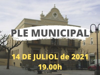 ES PREPARA EL PLE PEL PROPER DIMECRES 14 DE JULIOL A LES 19.00H