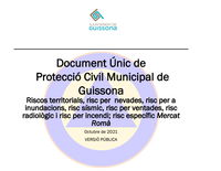 GUISSONA ACTUALITZA EL DOCUMENT ÚNIC DE PROTECCIÓ CIVIL MUNICIPAL