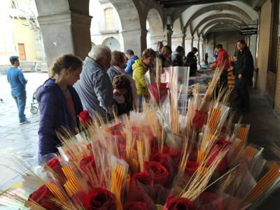 GUISSONA GAUDEIX D’UNA NOVA DIADA DE SANT JORDI TOT I LA PLUJA