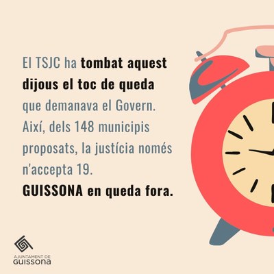 GUISSONA QUEDA EXEMPT DEL TOC DE QUEDA