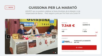 GUISSONA RECAPTA FINALMENT 7.348€ PER LA MARATÓ DE TV3
