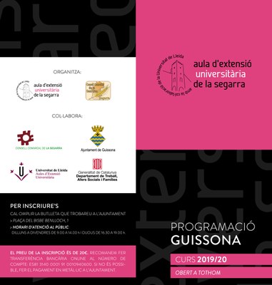 INICI DE CURS DE L’AULA D’EXTENSIÓ UNIVERSITÀRIA DE LA SEGARRA A GUISSONA