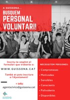L’AJUNTAMENT BUSCA PERSONAL VOLUNTARI PER PROMOURE LA PARTICIPACIÓ SOCIAL I COMUNITÀRIA