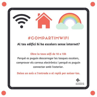  L’AJUNTAMENT DE GUISSONA VOL GARANTIR L’ACCÉS A INTERNET  A TOTS ELS ESCOLARS QUE HO NECESSITIN