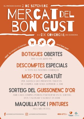 L’ASSOCIACIÓ DE COMERCIANTS DE GUISSONA PREPARA EL PRIMER MERCAT DEL BON GUST