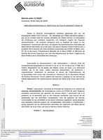 DECRET DE MESURES EXCEPCIONALS I PROTOCOL ACTUACIÓ ENFRONT COVID-19