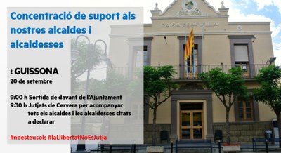 L’ALCALDE CITAT ALS JUTJATS PER COL·LABORAR AMB EL REFERÈNDUM DE L’1O