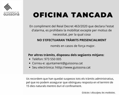 OFICINA TANCADA