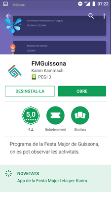 NOVA APP DE LA FESTA MAJOR 2018