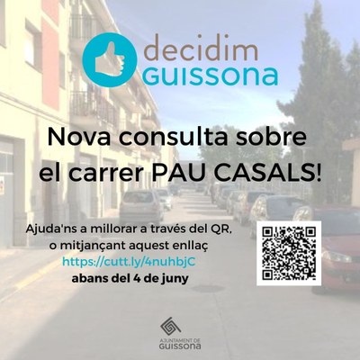 NOVA CONSULTA SOBRE EL CARRER PAU CASALS