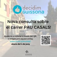 NOVA CONSULTA SOBRE EL CARRER PAU CASALS