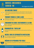 NOVES MESURES PER A LA CONTENCIÓ DE LA PANDÈMIA COVID 19