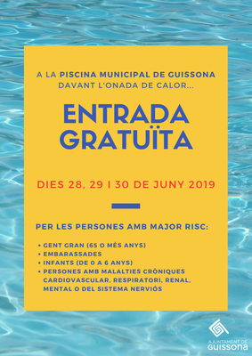 PISCINA MUNICIPAL GRATUÏTA DAVANT L'ONADA DE CALOR
