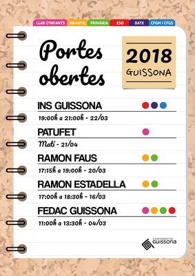 PORTES OBERTES ALS CENTRES EDUCATIUS